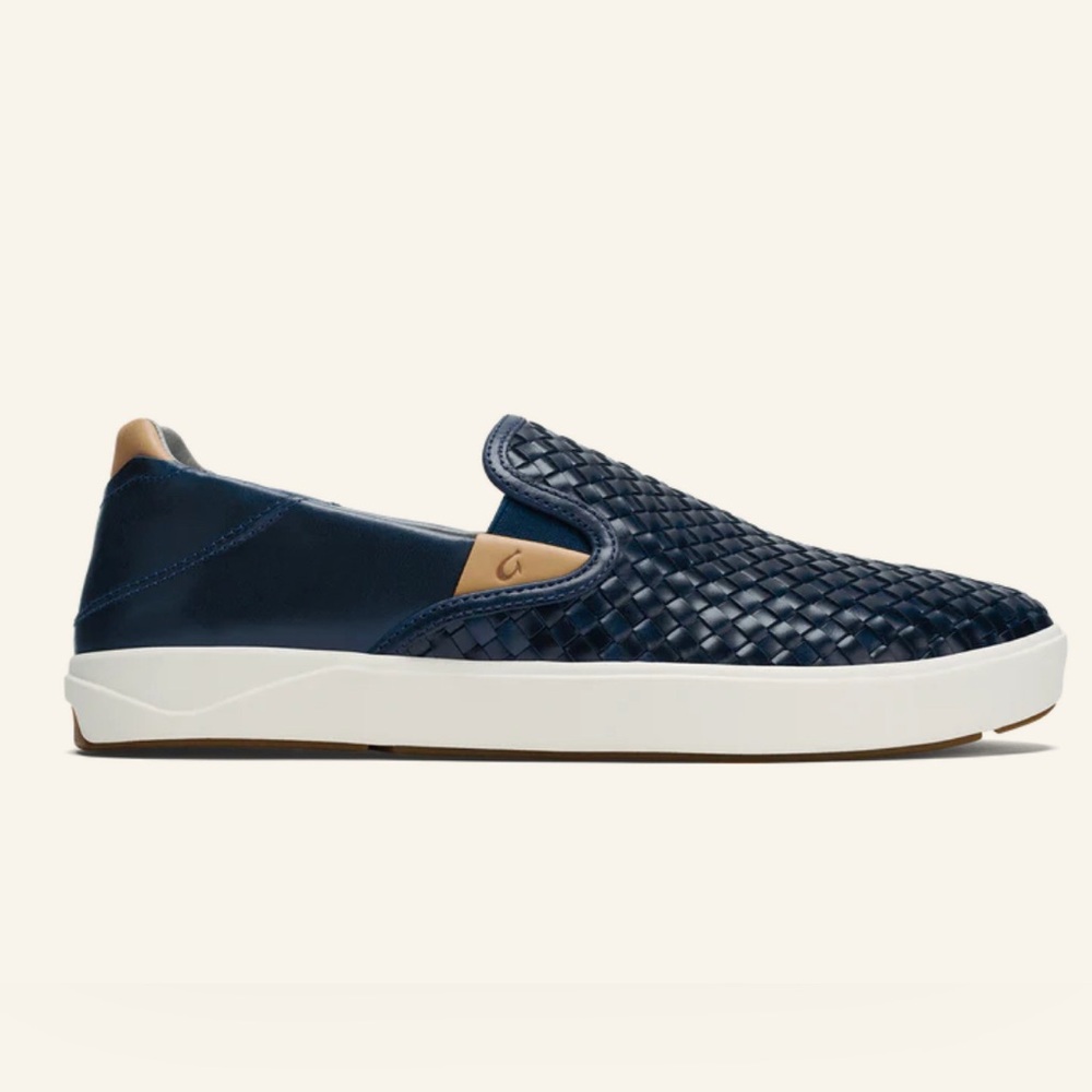 Olukai Lae‘ahi Lauhala Leather Slip-On Sneaker NWOT